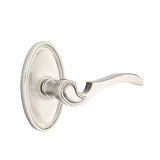 Emtek - Privacy, Oval Rosette, Coventry Lever, LH, US15 - Satin Nickel