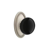 Emtek - Privacy, Oval Rosette, Ebony Knob, US15A - Pewter