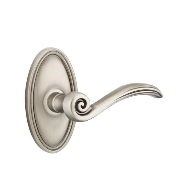 Emtek - Privacy, Oval Rosette, Elan Lever, LH, US15A - Pewter