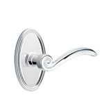 Emtek - Privacy, Oval Rosette, Elan Lever, RH, US26 - Polished Chrome