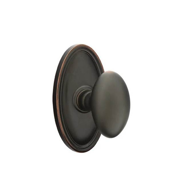 Emtek - Concealed, Privacy, Oval Rosette, Egg Knob, US10B - Oil Rubbed Bronze
