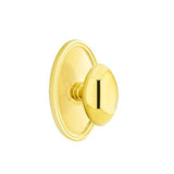 Emtek - Concealed Fastener, Privacy, Oval Rosette, Egg Knob, US3NL - Unlacquered Brass