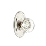 Emtek - Privacy, Oval Rosette, Georgetown Crystal Knob, US14 - Polished Nickel