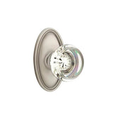 Emtek - Privacy, Oval Rosette, Georgetown Crystal Knob, US15A - Pewter