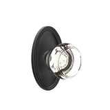 Emtek - Concealed, Privacy, Oval Rosette, Georgetown Knob, US19 - Flat Black