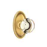 Emtek - Concealed, Privacy, Oval Rosette, Georgetown Knob, US7 - French Antique