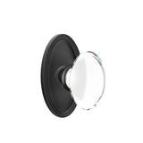 Emtek - Dummy, Oval Rosette, Hampton Knob, US19 - Flat Black