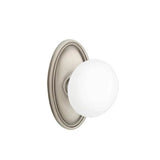 Emtek - Dummy, Oval Rosette, Ice White Knob, US15A - Pewter