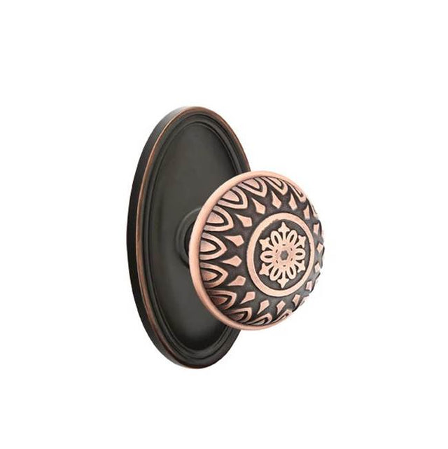 Emtek - Dummy, Oval Rosette, Lancaster Knob, US10B - Oil Rubbed Bronze