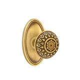 Emtek - Privacy, Oval Rosette, Lancaster Knob, US7 - French Antique