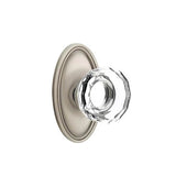 Emtek - Privacy, Oval Rosette, Lowell Crystal Knob, US15A - Pewter