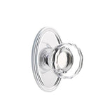 Emtek - Privacy, Oval Rosette, Lowell Crystal Knob, US26 - Polished Chrome
