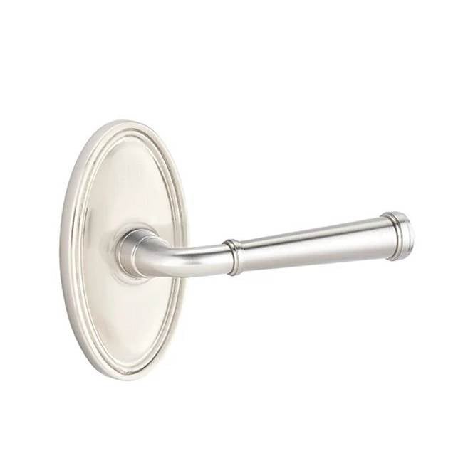 Emtek - Passage, Oval Rosette, Merrimack Lever, LH, US15 - Satin Nickel