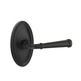 Emtek - Concealed, Privacy, Oval Rosette, Merrimack Lever, US19 - Flat Black
