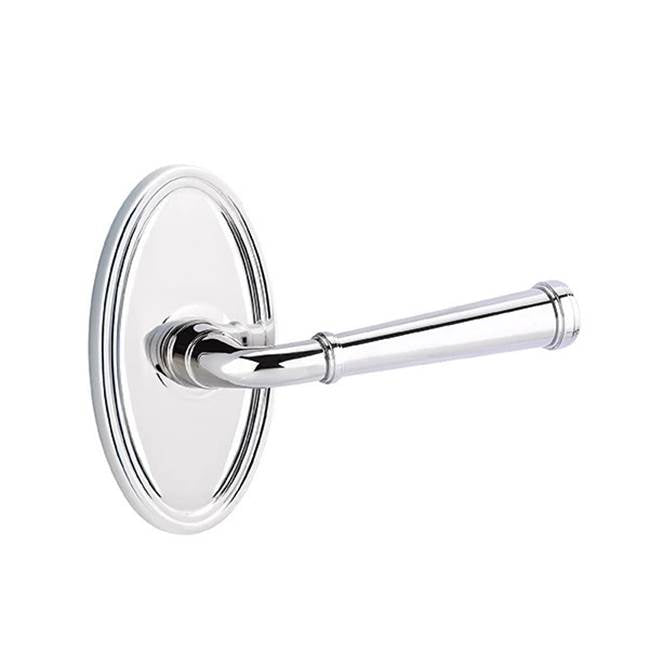 Emtek - Passage, Oval Rosette, Merrimack Lever, RH, US26 - Polished Chrome
