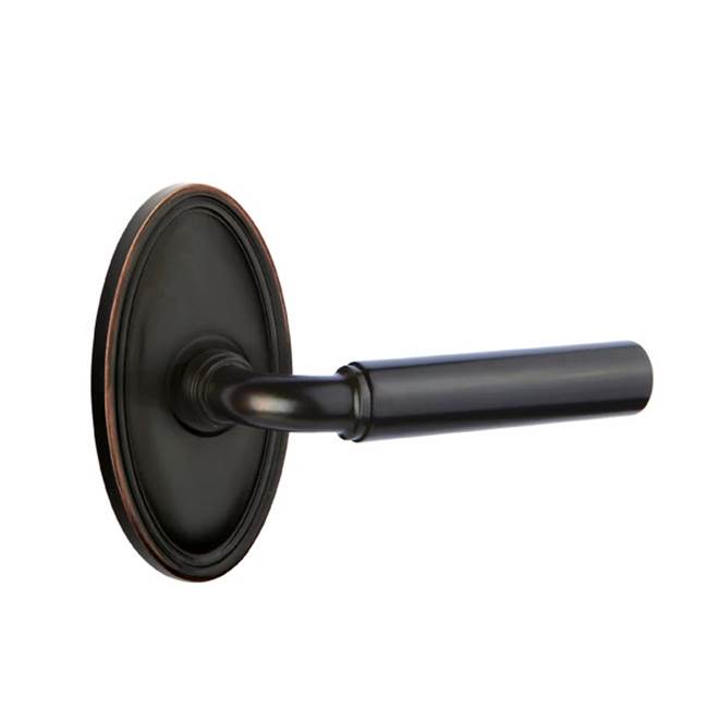 Emtek - Privacy, Oval Rosette, Manning Lever, LH, US10B - Oil Rubbed Bronze