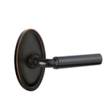 Emtek - Concealed, Privacy, Oval Rosette, Manning Lever, US10B - Oil Rubbed Bronze