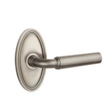 Emtek - Privacy, Oval Rosette, Manning Lever, RH, US15A - Pewter