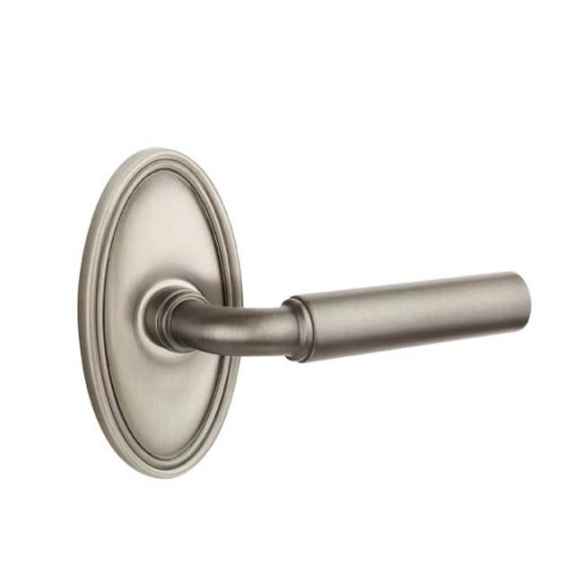 Emtek - Concealed, Privacy, Oval Rosette, Manning Lever, US15A - Pewter