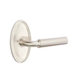Emtek - Concealed, Passage, Oval Rosette, Manning Lever, US15 - Satin Nickel