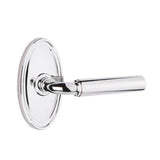 Emtek - Privacy, Oval Rosette, Manning Lever, RH, US26 - Polished Chrome