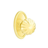Emtek - Concealed, Passage, Oval Rosette, Melon Knob, US3 Lifetime - Polished Brass