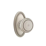 Emtek - Privacy, Oval Rosette, Norwich Knob, US15A - Pewter