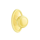 Emtek - Concealed, Passage, Oval Rosette, Norwich Knob, US3 Lifetime - Polished Brass