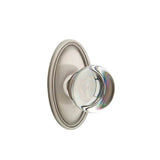 Emtek - Privacy, Oval Rosette, Providence Crystal Knob, US15A - Pewter
