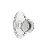Emtek - Concealed, Privacy, Oval Rosette, Providence Crystal Knob, US26 - Polished Chrome