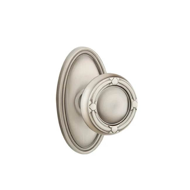 Emtek - Passage, Oval Rosette, Ribbon and Reed Knob, US15A - Pewter