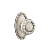 Emtek - Privacy, Oval Rosette, Ribbon and Reed Knob, US15A - Pewter