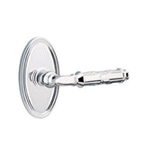 Emtek - Passage, Oval Rosette, Ribbon and Reed Lever, RH, US26 - Polished Chrome