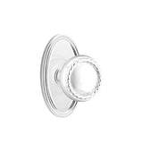 Emtek - Passage, Oval Rosette, Rope Knob, US26 - Polished Chrome