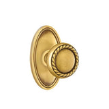 Emtek - Concealed, Passage, Oval Rosette, Rope Knob, US7 - French Antique
