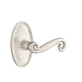 Emtek - Passage, Oval Rosette, Rustic Lever, LH, US15 - Satin Nickel