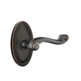 Emtek - Passage, Oval Rosette, Rope Lever, LH, US10B - Oil Rubbed Bronze