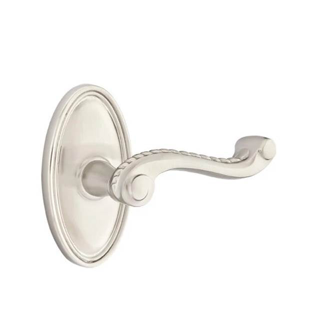 Emtek - Passage, Oval Rosette, Rope Lever, RH, US15 - Satin Nickel