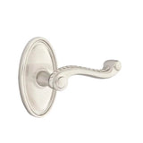 Emtek - Passage, Oval Rosette, Rope Lever, RH, US15 - Satin Nickel