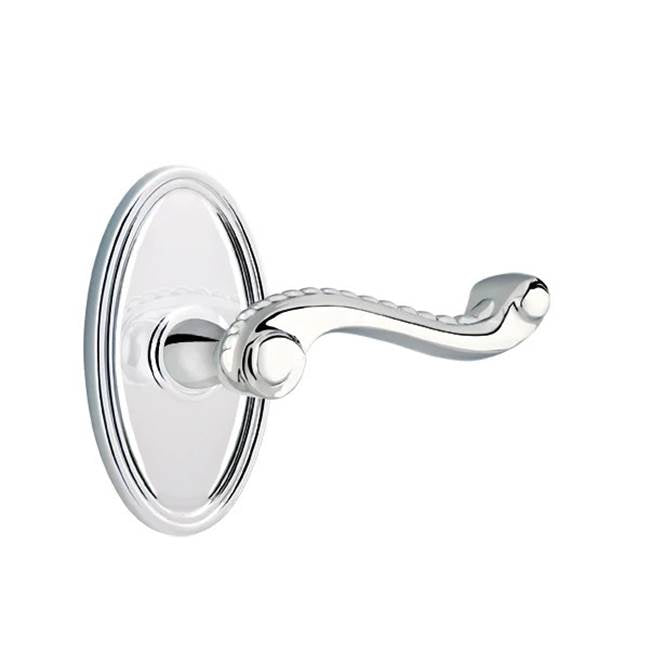 Emtek - Passage, Oval Rosette, Rope Lever, LH, US26 - Polished Chrome