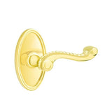Emtek - Dummy, Oval Rosette, Rope Lever, US3 Lifetime - Polished Brass