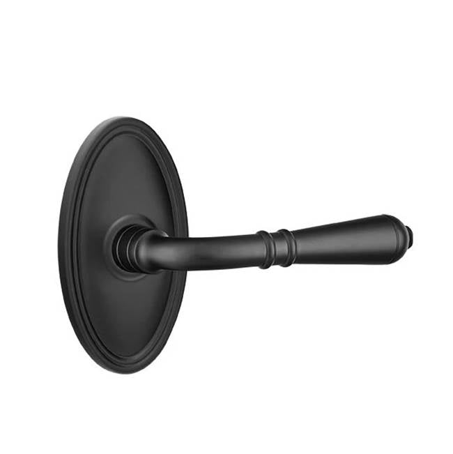 Emtek - Privacy, Oval Rosette, Turino Lever, LH, US19 - Flat Black