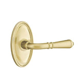 Emtek - Privacy, Oval Rosette, Turino Lever, RH, US4 - Satin Brass