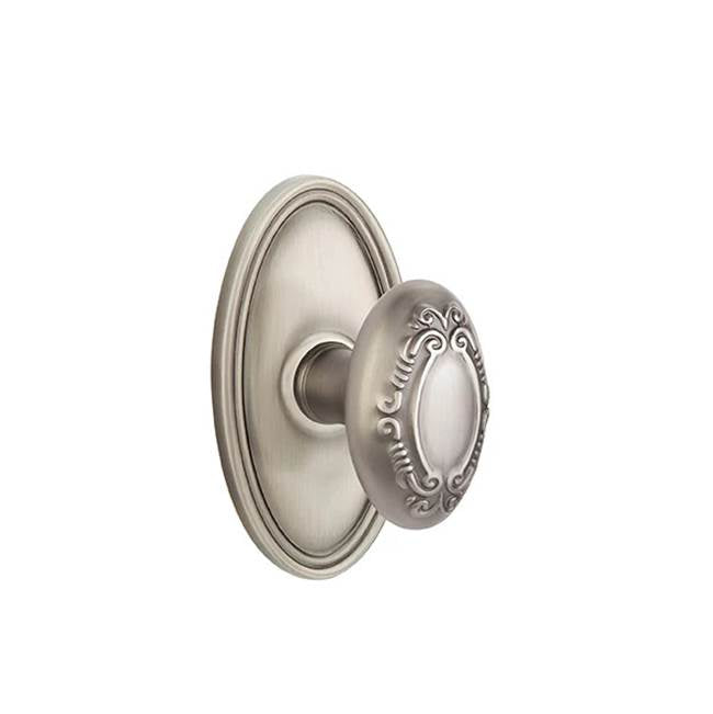 Emtek - Concealed, Privacy, Oval Rosette, Victoria Knob, US15A - Pewter