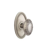 Emtek - Concealed, Privacy, Oval Rosette, Victoria Knob, US15A - Pewter