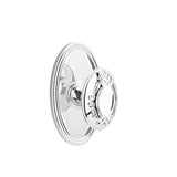 Emtek - Concealed, Privacy, Oval Rosette, Victoria Knob, US26 - Polished Chrome