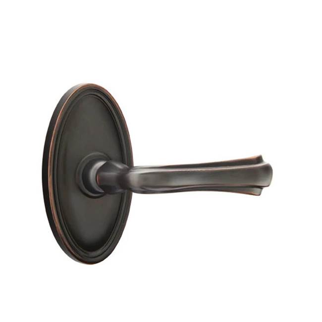 Emtek - Concealed, Passage, Oval Rosette, Wembley Lever, US10B - Oil Rubbed Bronze