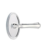 Emtek - Concealed, Passage, Oval Rosette, Wembley Lever, US26 - Polished Chrome