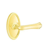 Emtek - Concealed, Privacy, Oval Rosette, Wembley Lever, US3 Lifetime - Polished Brass