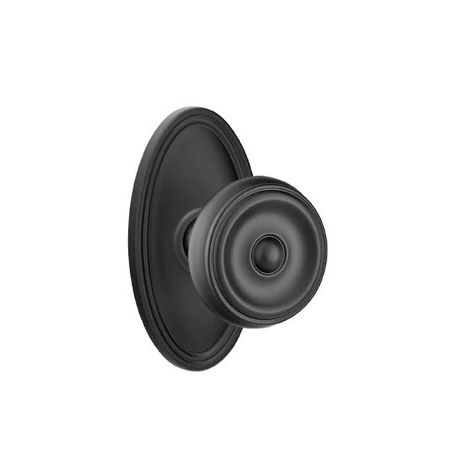 Emtek - Dummy, Oval Rosette, Waverly Knob, US19 - Flat Black